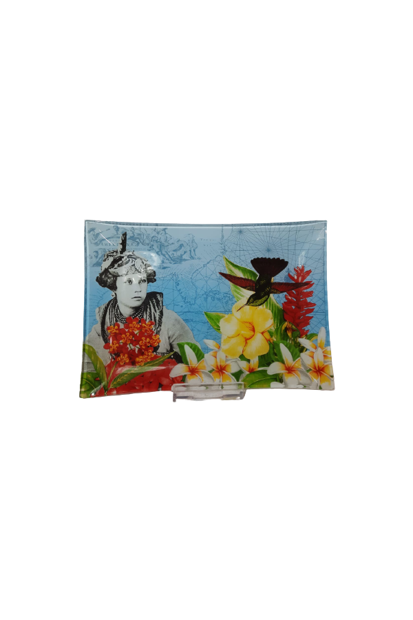 ASSIETTE VIDE POCHE 20*15 CM ANTILLAISE ET FLEURS