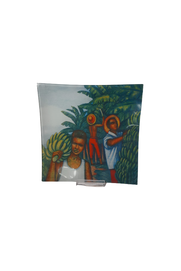 ASSIETTE VIDE POCHE 20X20CM COUPEUR DE BANANE
