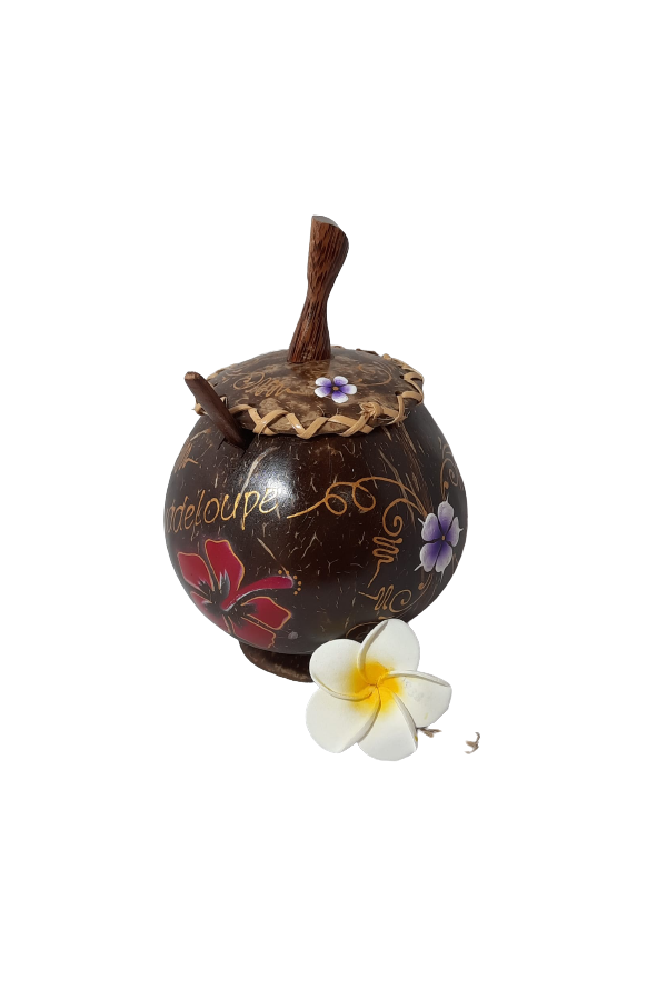 SUCRIER EN NOIX DE COCO DECO FLEURS TRESSE