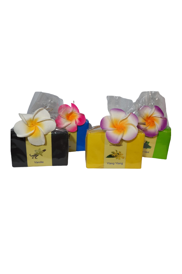 SAVON NATUREL X1 PARFUM VANILLE, CITRON VERT, COCO