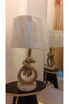 LAMPE CORDAGE EN BOIS H. 52CM 230V E27 60W