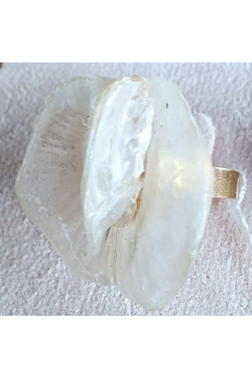 BAGUE CLITORIA BLANC