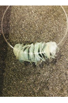 COLLIER ECAILLES DE POISSON SUR TOUR DE COU NYLON