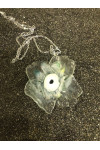 COLLIER ECAILLES DE POISSON + OURSIN + CHAINE ARGENT