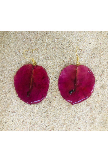 BOUCLES D'OREILLE PETALE SIMPLE DE BOUGAINVILLIER