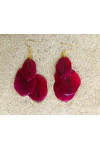 BOUCLES D'OREILLES TRIPLE PETALES DE BOUGAINVILLIER