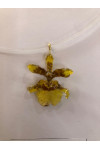 COLLIER PETITES ORCHIDEE ROUGE ET JAUNE