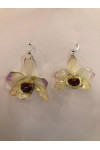 BOUCLE D'OREILLES ORCHIDEES ONCIDIUM