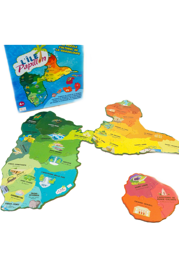 L'île Papillon - Le Puzzle Culturel de la Guadeloupe 33 Pcs