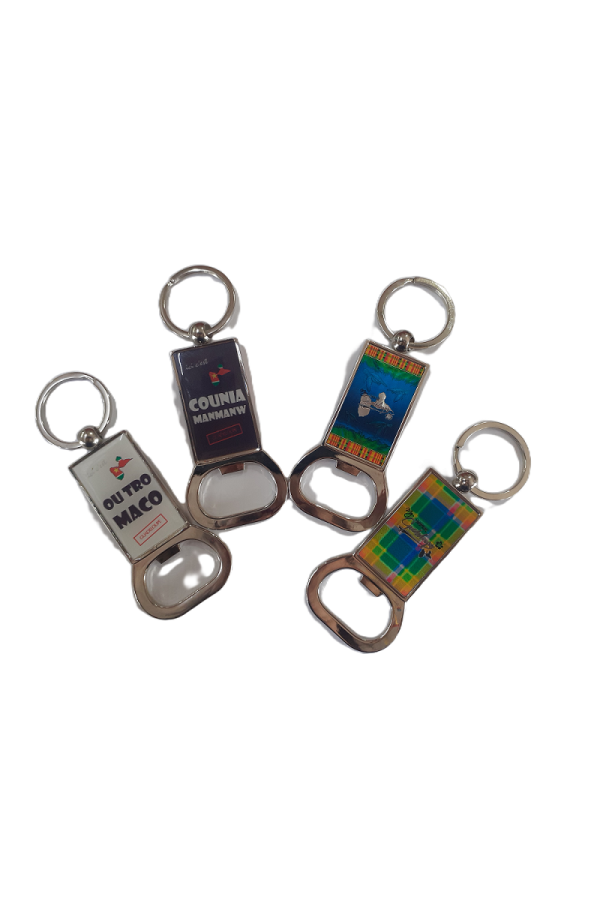 Porte Cles Rectangle Madras / Insulte