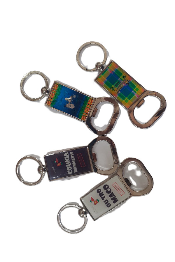 Porte Cles Rectangle Madras / Insulte