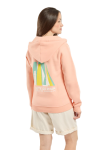 Sweat Zippé Capuche 70% Cot 30%Pol Peach Nectar