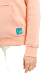 Sweat Zippé Capuche 70% Cot 30%Pol Peach Nectar