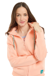Sweat Zippé Capuche 70% Cot 30%Pol Peach Nectar