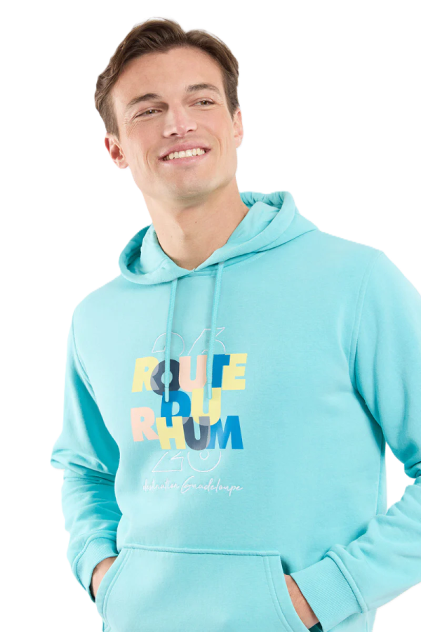 Sweat à capuche RDR26 Destination Guadeloupe Pool Blue