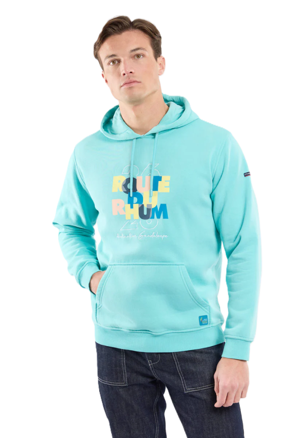 Sweat à capuche RDR26 Destination Guadeloupe Pool Blue