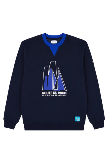 Sweat Col Rond 70% Cot 30%Pol Marine deep