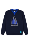 Sweat Col Rond 70% Cot 30%Pol Marine deep