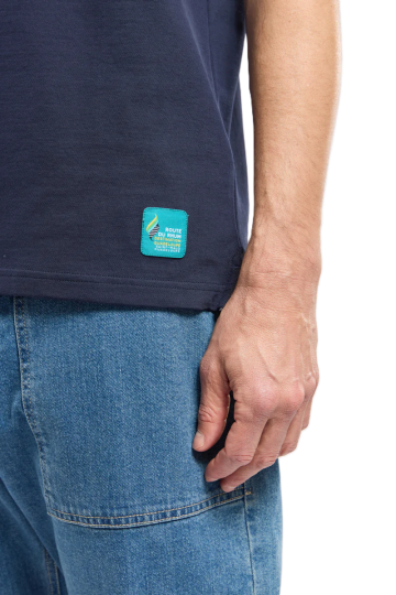 Polo MC Homme Brodé RDR26 95% Coton 5% Elasth Marine Deep