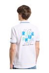 Polo MC Homme Brodé RDR26 95% Coton 5% Elasthanne Blanc