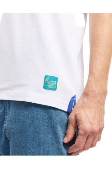 Polo MC Homme Brodé RDR26 95% Coton 5% Elasthanne Blanc