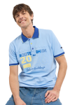 Polo MC Homme Brodé RDR26 95% Coton 5% Elast Placid Blue