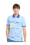 Polo MC Homme Brodé RDR26 95% Coton 5% Elast Placid Blue