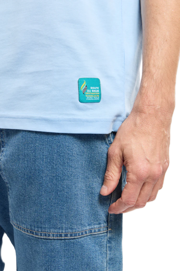 T-Shirt MC RDR26 100% Coton Officiel-Placid Blue