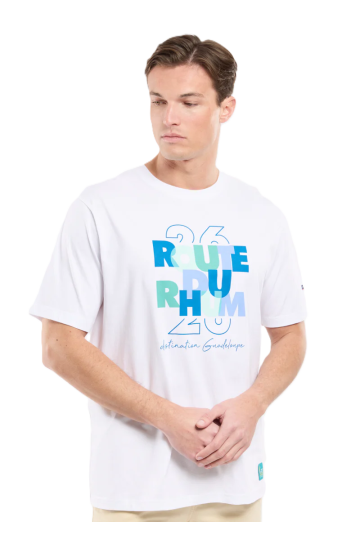 T-Shirt MC RDR26 100% Coton Decli/Blanc
