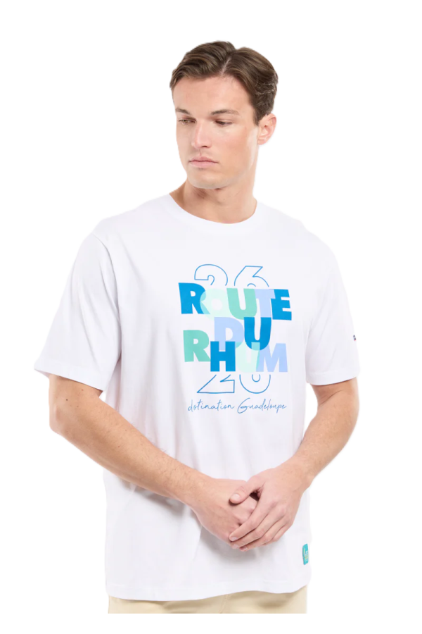T-Shirt MC RDR26 100% Coton Decli/Blanc