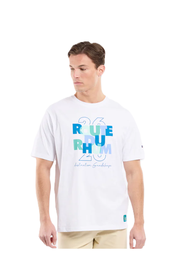 T-Shirt MC RDR26 100% Coton Decli/Blanc