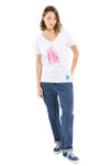 T-shirt sérigraphié RDR26 Destination Guadeloupe Blanc