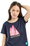 T-shirt coupe loose RDR Destination Guadeloupe Marine Deep