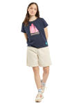 T-shirt coupe loose RDR Destination Guadeloupe Marine Deep