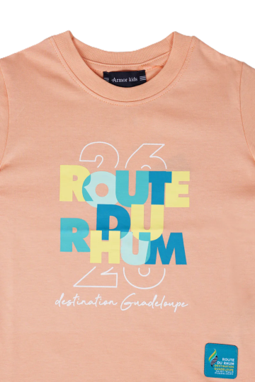 T-shirt Kids RDR26 Destination Guadeloupe Peach Nectar