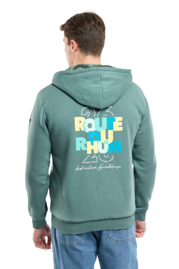 Sweat zippé Capuche molleton mixte RDR26 Silver Pine