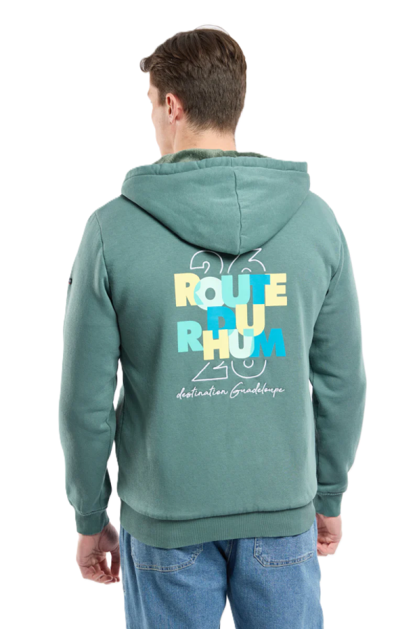 Sweat zippé Capuche molleton mixte RDR26 Silver Pine