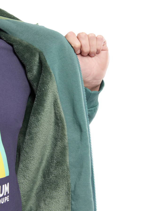 Sweat zippé Capuche molleton mixte RDR26 Silver Pine