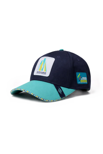 Casquette brodée RDR26 Marine Deep/Pool Blue Des. Guadeloupe
