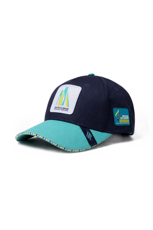 Casquette brodée RDR26 Marine Deep/Pool Blue Des. Guadeloupe