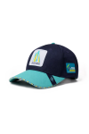 Casquette brodée RDR26 Marine Deep/Pool Blue Des. Guadeloupe