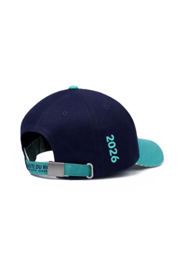 Casquette brodée RDR26 Marine Deep/Pool Blue Des. Guadeloupe