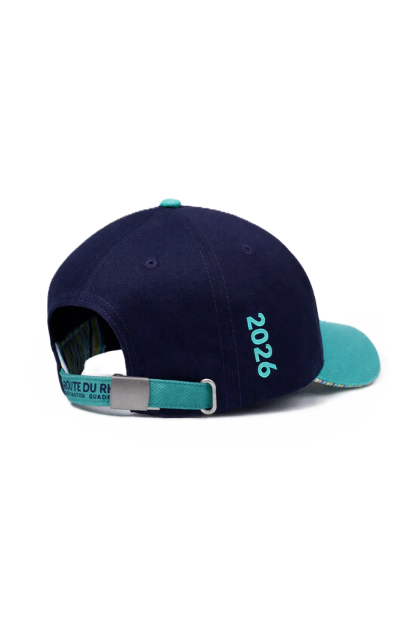 Casquette brodée RDR26 Marine Deep/Pool Blue Des. Guadeloupe