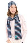 Écharpe Rayée Coton Epais MD/Placid Blue/Pool Blue/Peach