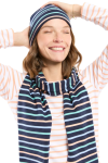 Bonnet rayé - coton MD/Placid Blue/Pool Blue/Peach
