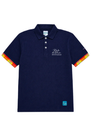 Polo MC Homme RDR26 100% Coton Marine Deep Madras