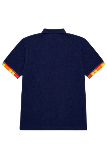 Polo MC Homme RDR26 100% Coton Marine Deep Madras