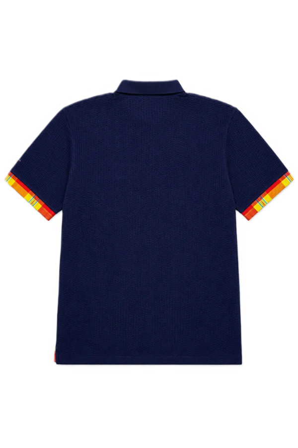 Polo MC Homme RDR26 100% Coton Marine Deep Madras