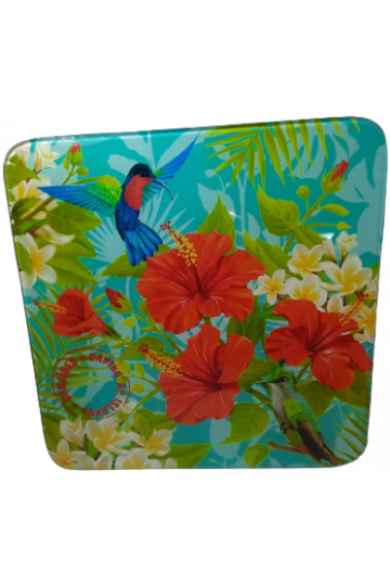 DESSOUS DE PLAT EN VERRE MOTIF EXOTIC
