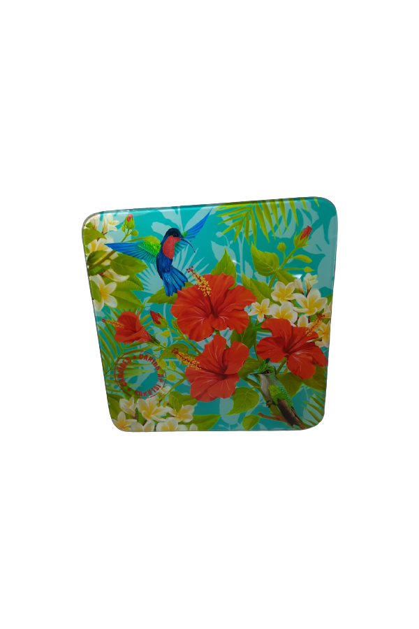 DESSOUS DE PLAT EN VERRE MOTIF EXOTIC